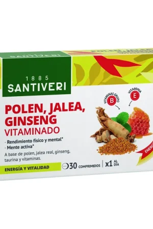 Pollen, jelly and vitaminized ginseng 30 tablets Santiveri Clearance