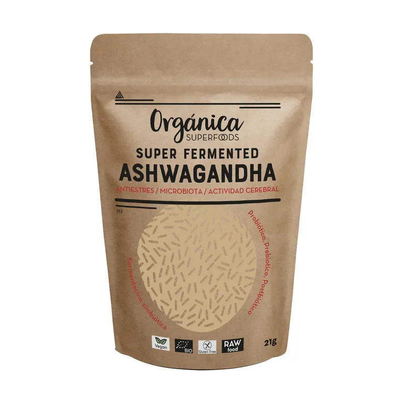 Super Fermented Ashwagandha 21 g of powder Orgánica Superfoods Hassle-Free Returns