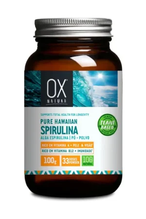 Natural Hawaiian Spirulina Powder 100 g of powder Ox Nature New Release