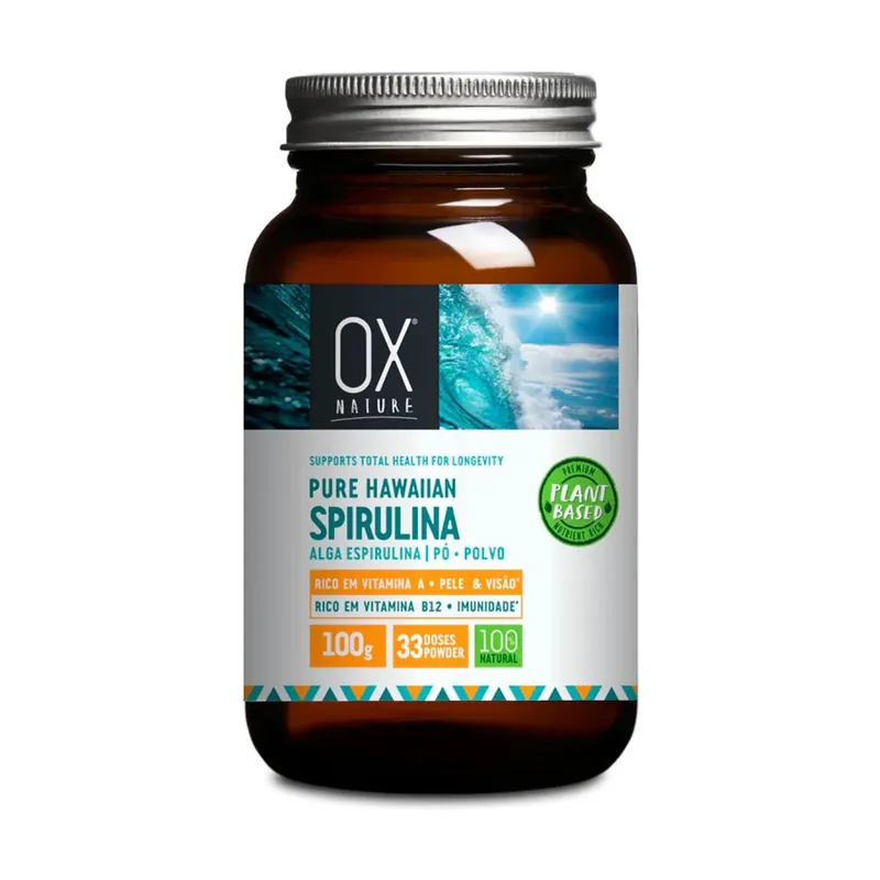 Natural Hawaiian Spirulina Powder 100 g of powder Ox Nature New Release