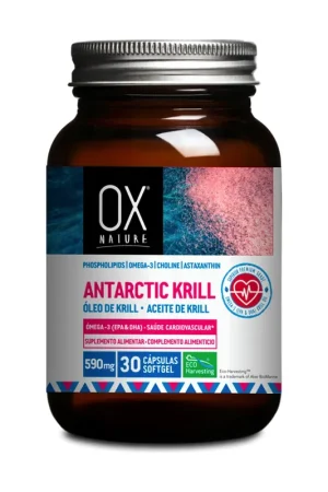 Deal Wild Antarctic Krill Oil with Astaxanthin 30 softgels of 590mg Ox Nature
