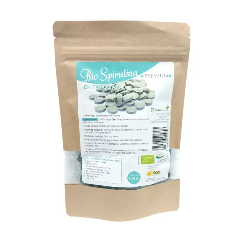 Organic spirulina algae 300 tablets Dream Foods Get Yours