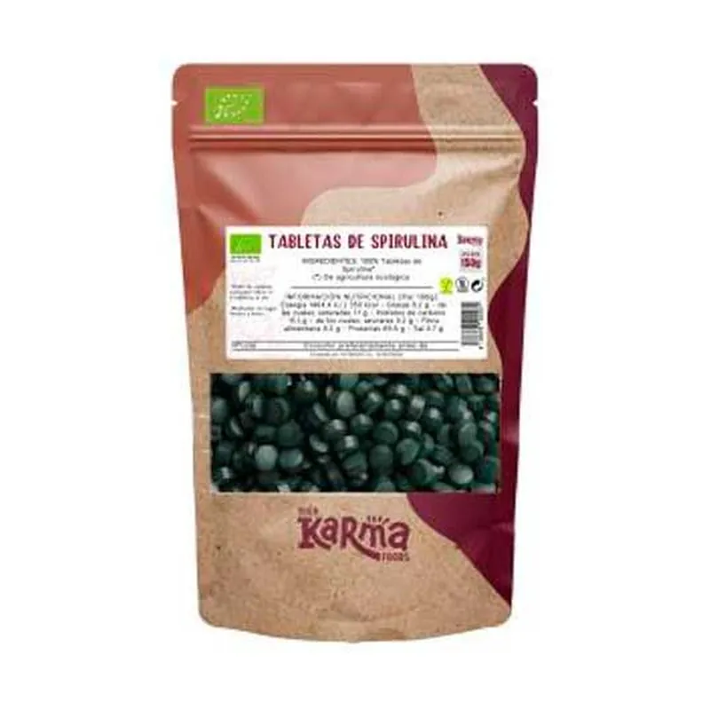 Spirulina Eco gluten-free vegan 300 tablets Karma Best Choice