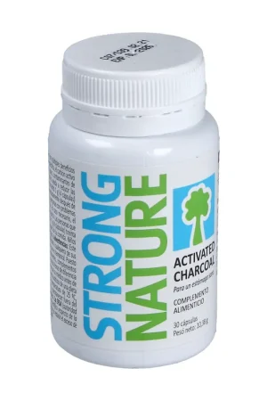 Active charcoal for digestive comfort 30 capsules Strong Nature Brand New