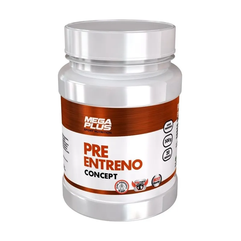 Pre workout concept powder 500 g of powder Mega Plus Top Pick