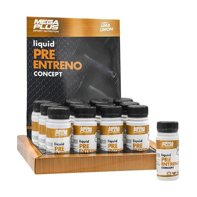 Shop Now Pre workout liquid concept 12 units of 60ml Mega Plus