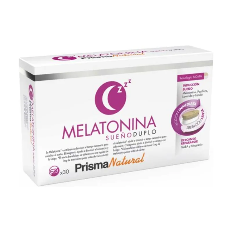 Super Sale Melatonin double sleep 30 tablets of 920mg Prisma Natural