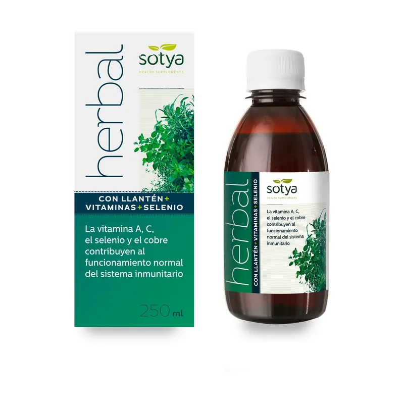 Same Day Shipping Herbal syrup with plantain, vitamins and selenium 250 ml Sotya