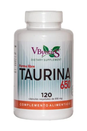 Taurine 650 120 vegetable capsules Vbyotics Authentic