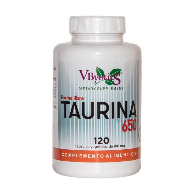 Taurine 650 120 vegetable capsules Vbyotics Authentic