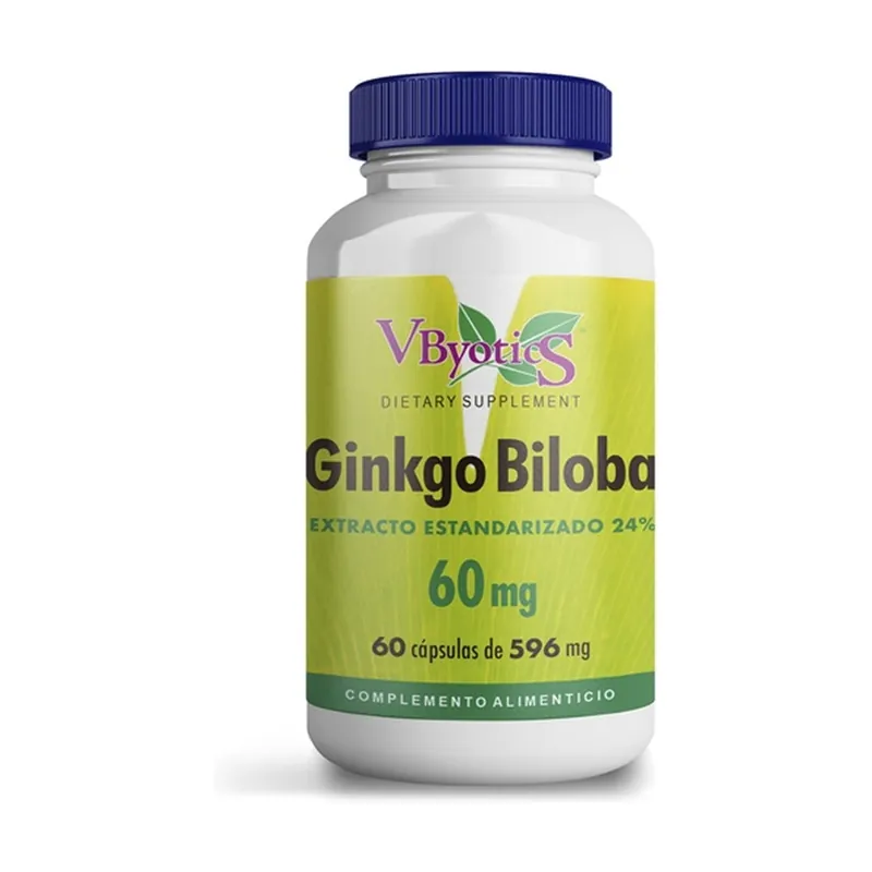 Holiday Sale Ginkgo biloba 60 mg 60 capsules Vbyotics