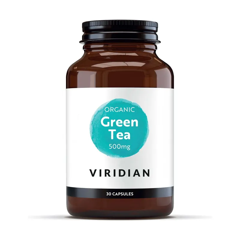 Shop Now Organic green tea 500mg 30 capsules Viridian