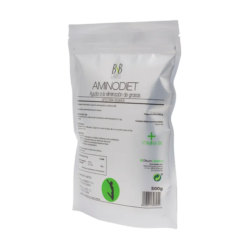 In Demand Aminodiet+ vitamin B6 gluten-free vegan 500 g of powder BSB Labs
