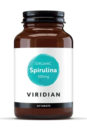 100% Organic Spirulina 500Mg 60 tablets of 500mg Viridian Buy Online