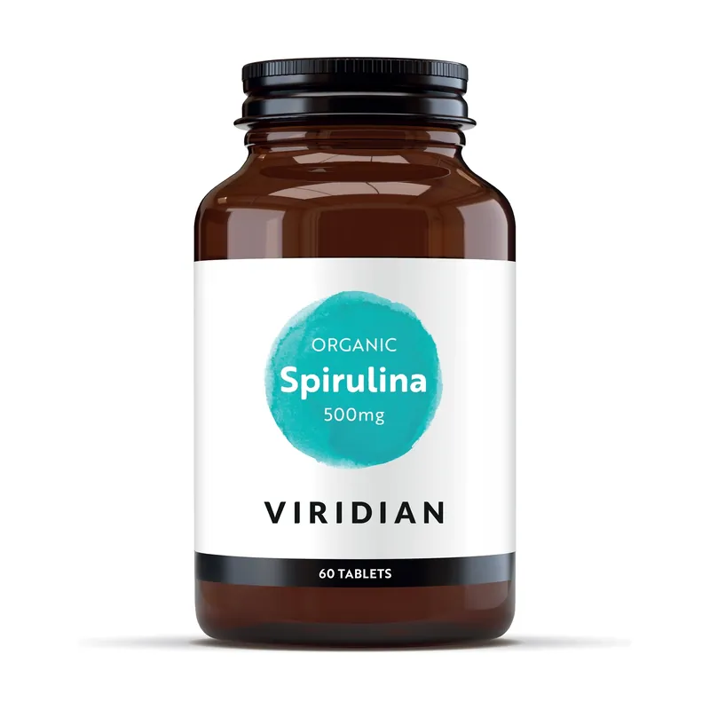100% Organic Spirulina 500Mg 60 tablets of 500mg Viridian Buy Online