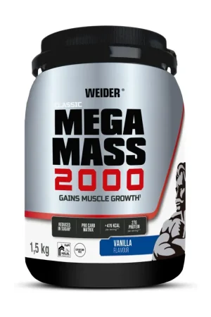 Best Seller Mega mass 2000 vanilla 1.5 kg of powder Weider