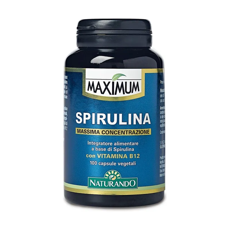 maximum spirulina 100 vegetable capsules Naturando Mega Sale