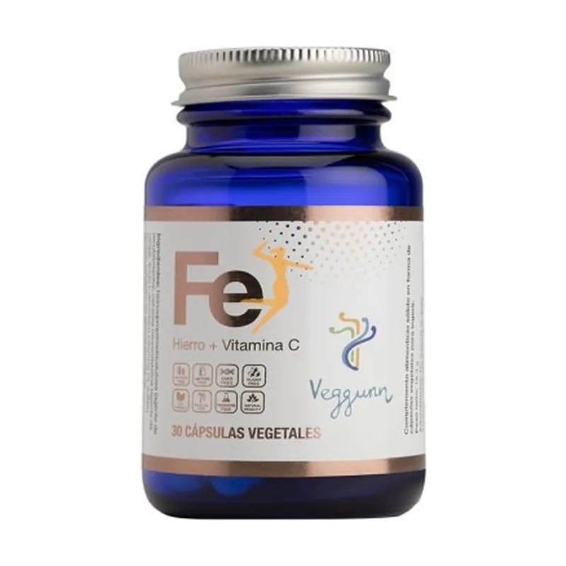 Hot Deal Iron + vitamin C 30 capsules Veggunn
