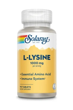 Plus l-lysine 1000 mg 90 tablets of 1000mg Solaray Best Seller