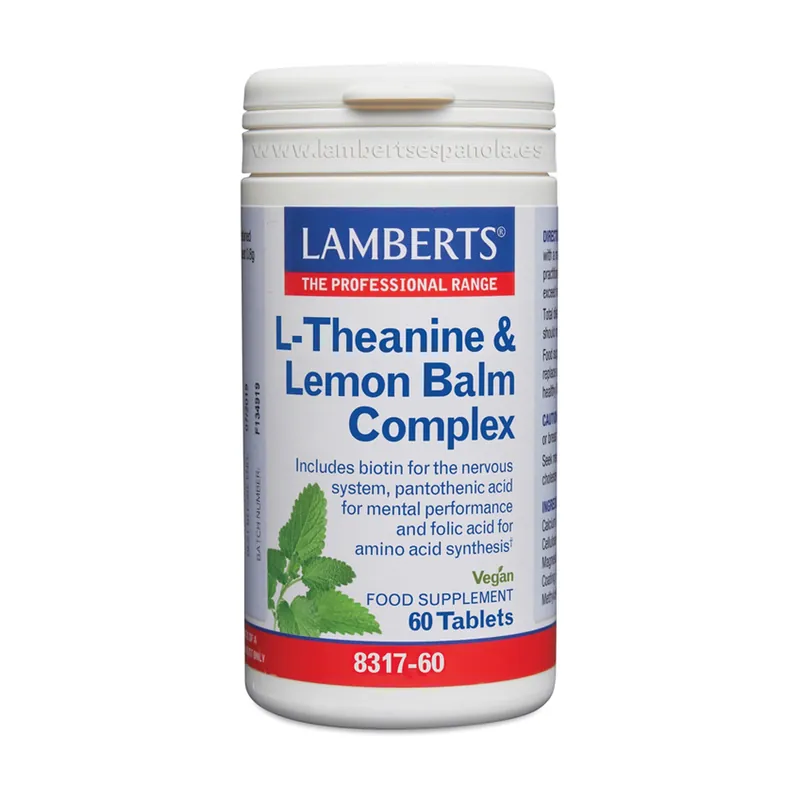 Grab Now Theanine and lemon balm complex 60 tablets Lamberts