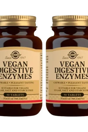 Vegan digestive enzymes pack 2 units of 50 tablets Solgar Best Seller