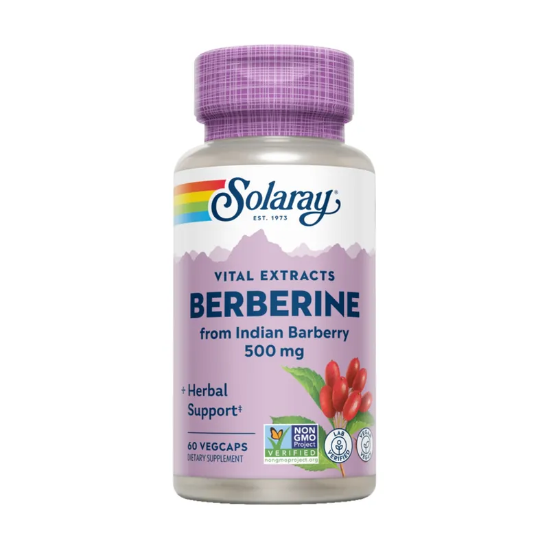 Super berberine 500 mg 60 vegetable capsules of 500mg Solaray Fan Favorite