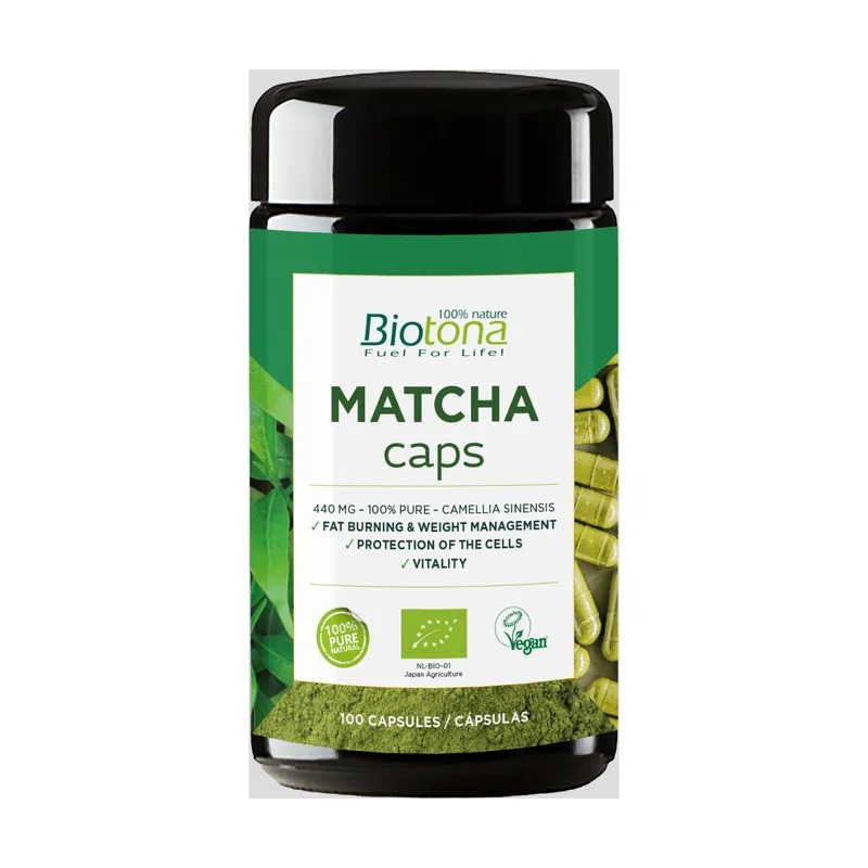 Organic Matcha capsules 100 capsules Biotona Shop Now