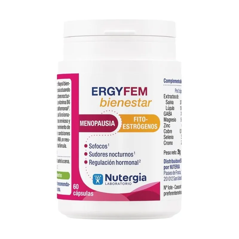 Ergyfem Wellbeing Menopause 60 capsules Nutergia Price Drop