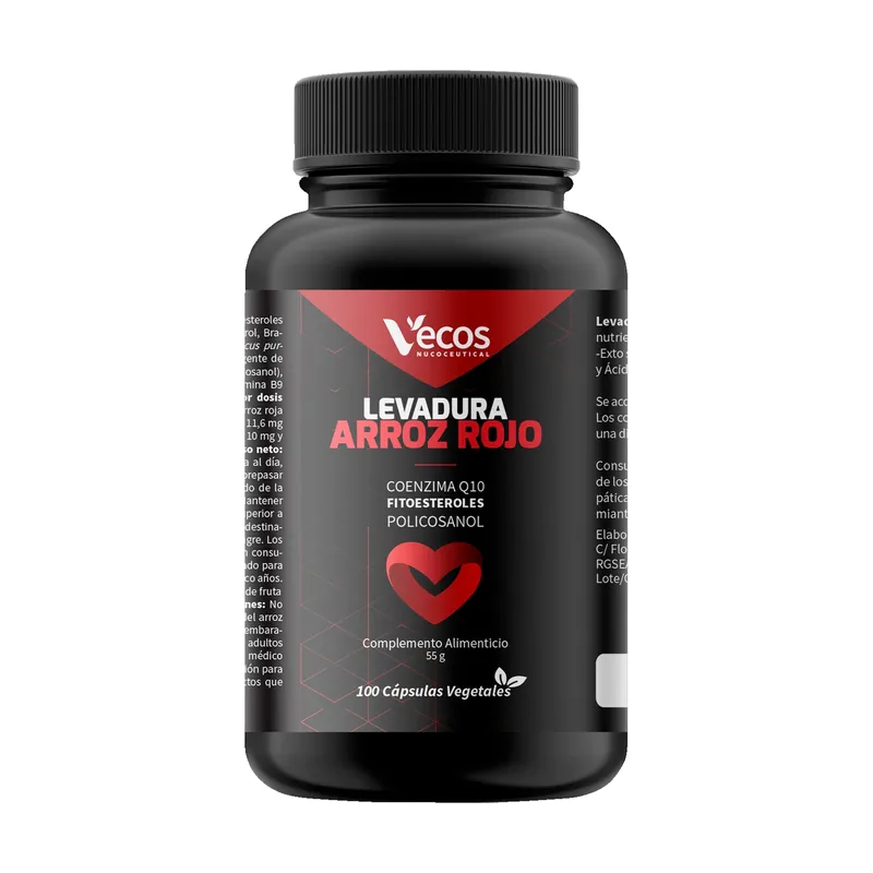 Red rice yeast 100 vegetable capsules Vecos Next Day Delivery