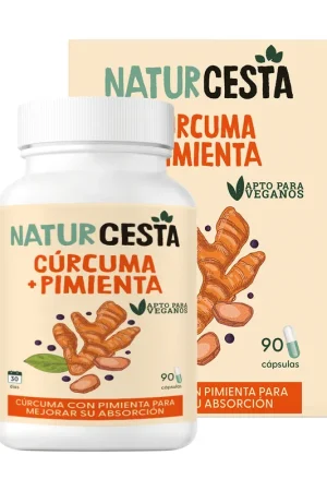 Get Yours Turmeric + Pepper 90 capsules of 440mg Naturcesta