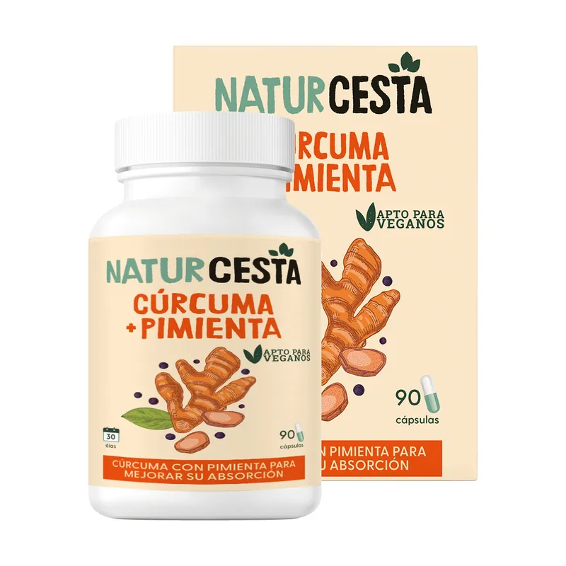 Get Yours Turmeric + Pepper 90 capsules of 440mg Naturcesta