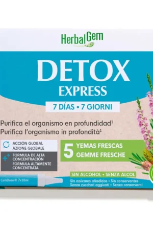 Detox express single dose Bio 7 units of 10ml Herbalgem Holiday Sale