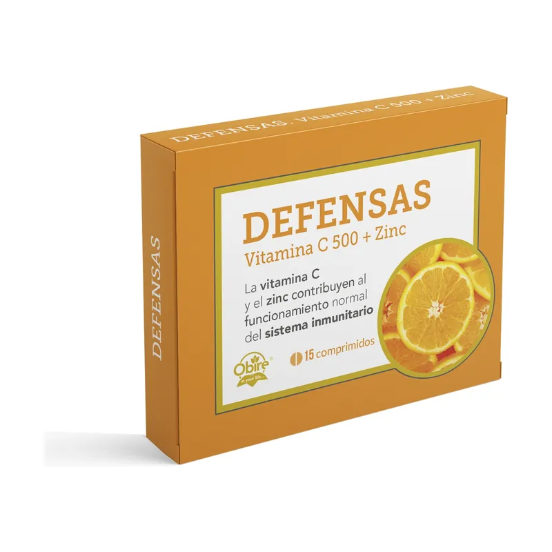 Best Seller Vitamin C + Zinc Defenses 15 tablets of 1250mg Obire
