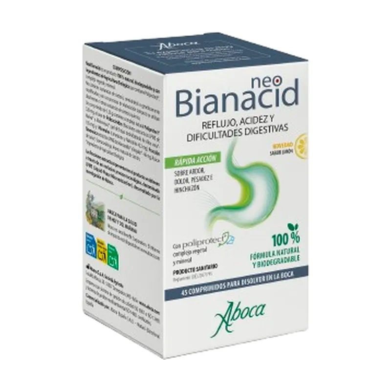 Neobianacid (acidity, reflux, digestive difficulties) 45 tablets Aboca Final Sale