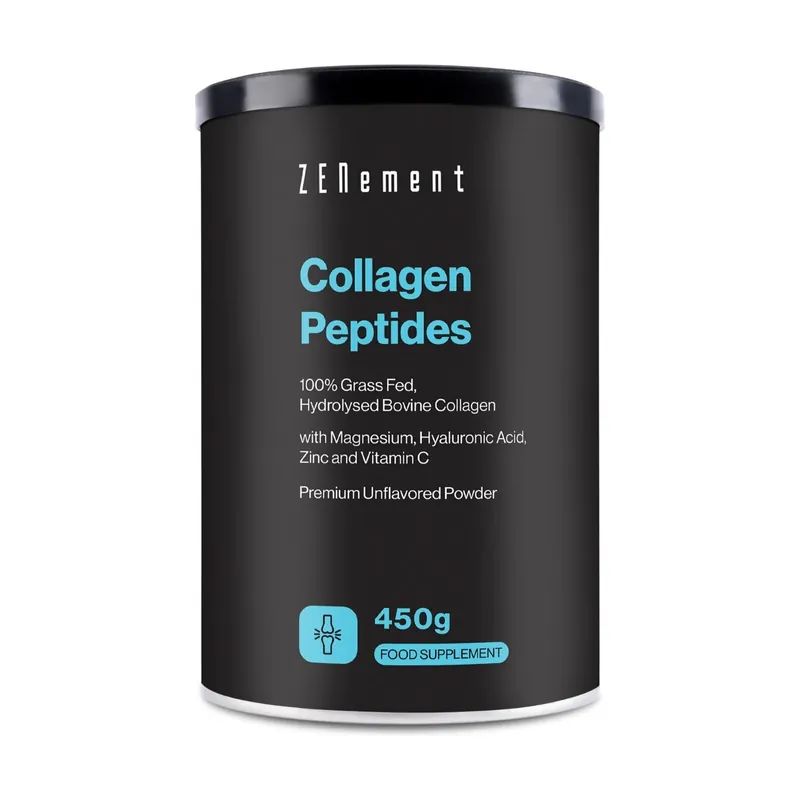 Genuine Collagen peptides with magnesium, hyaluronic acid, zinc and vitamin C 450 g of powder Zenement