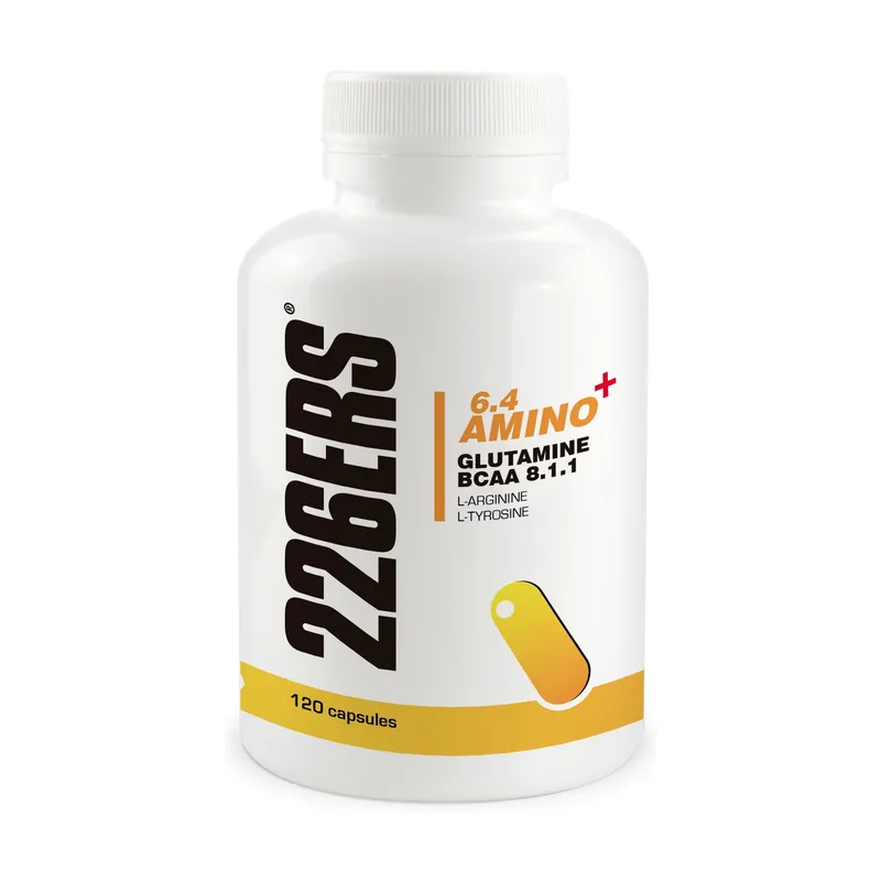 Shop Now 6.4 Amino+ Glutamine, BCAA, L-Arginine and L-Tyrosine (sports recovery) 120 capsules 226ERS
