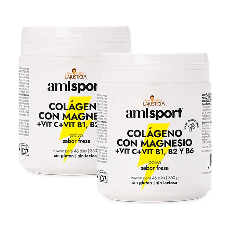 Collagen pack with magnesium and vitamin c + b1 b2 b6 amlsport® 2 units of 350g Ana Maria Lajusticia® Fan Favorite