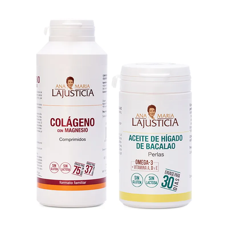 Collagen Pack with Magnesium and Cod Liver Oil 450 tablets + 90 pearls Ana Maria Lajusticia® Final Sale