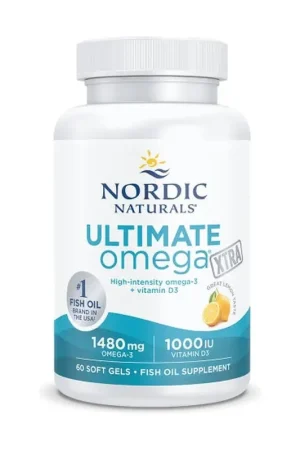 Ultimate omega xtra with vitamin d3 60 capsules of 1480mg Nordic Naturals Bargain