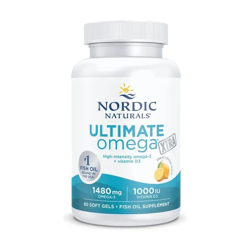 Ultimate omega xtra with vitamin d3 60 capsules of 1480mg Nordic Naturals Bargain