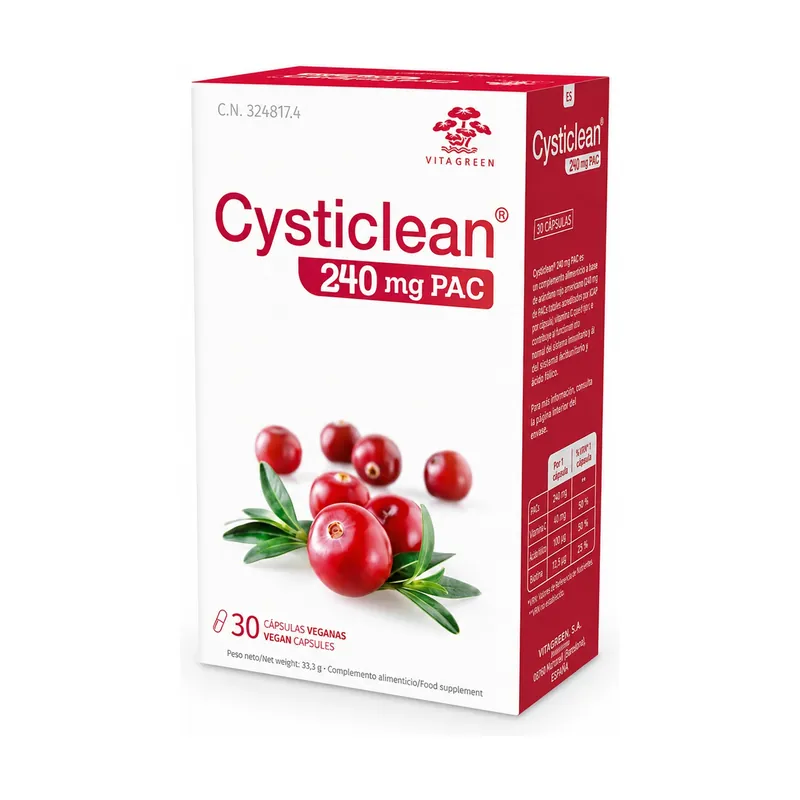 Cysticlean 240mg (urinary tract) 30 vegetable capsules Cysticlean Professional Grade