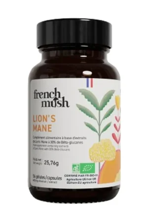 Lion‘s mane extract 56 capsules of 400mg French Mush Professional Grade