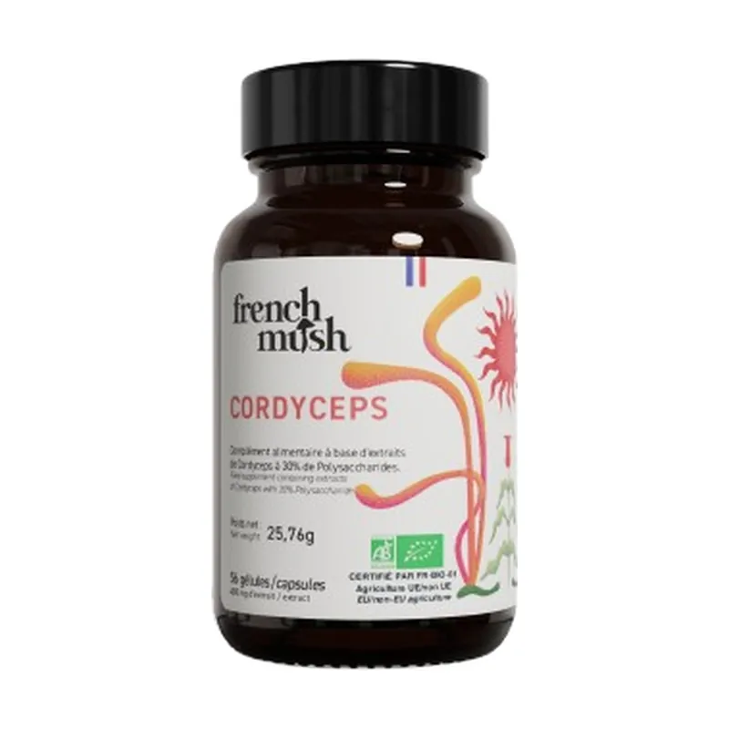 Cordyceps extract 56 capsules of 400mg French Mush Express Delivery