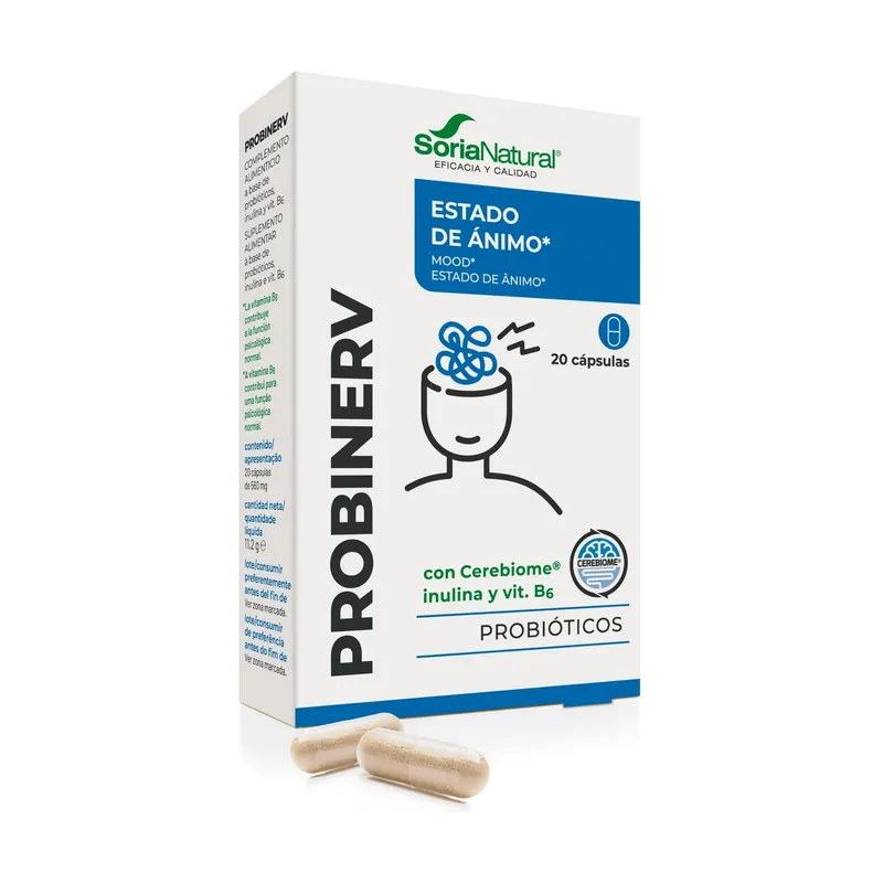 Buy Online Probinerv - probiotics 20 capsules Soria Natural