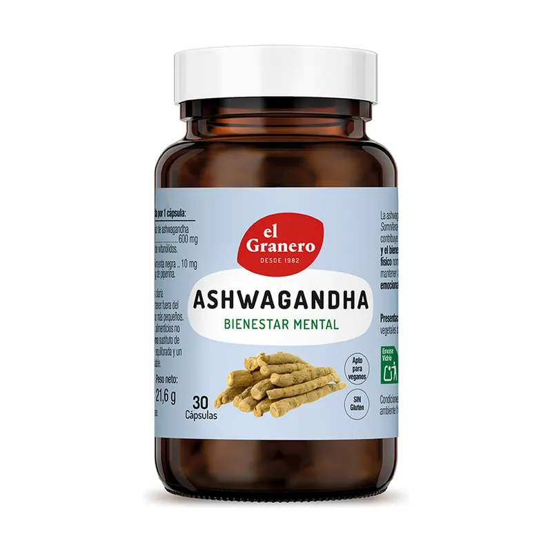 Ashwagandha 30 capsules of 600mg El Granero Integral Best Seller