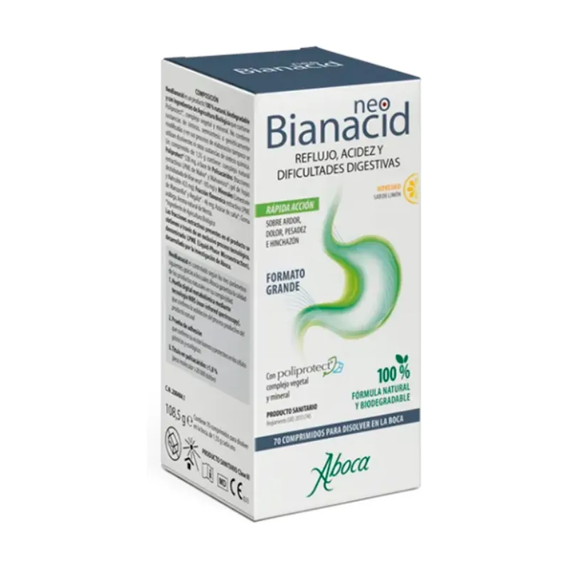 Big Sale Neobianacid - lemon flavor reflux and digestion 70 tablets Aboca