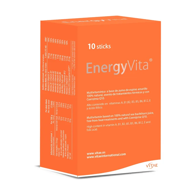 Authentic EnergyVita vitamins and sea buckthorn 10 sticks Vitae