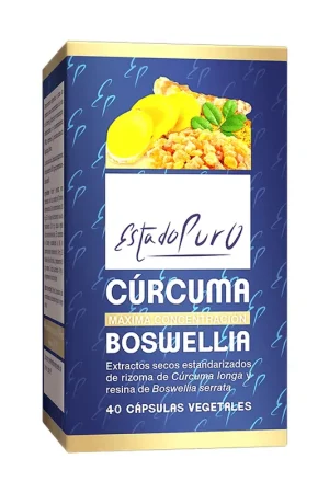Turmeric - boswellia 40 vegetable capsules Estado Puro Fresh Stock