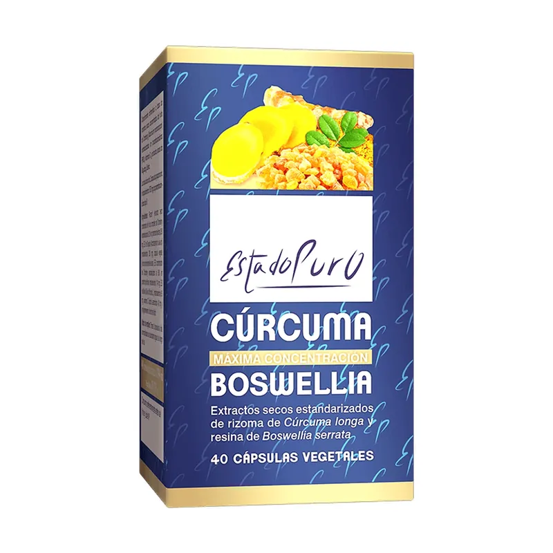 Turmeric - boswellia 40 vegetable capsules Estado Puro Fresh Stock