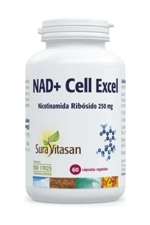 Nad+ cell excel (nicotinamide riboside 250mg) 60 vegetable capsules Sura Vitasan Today Only